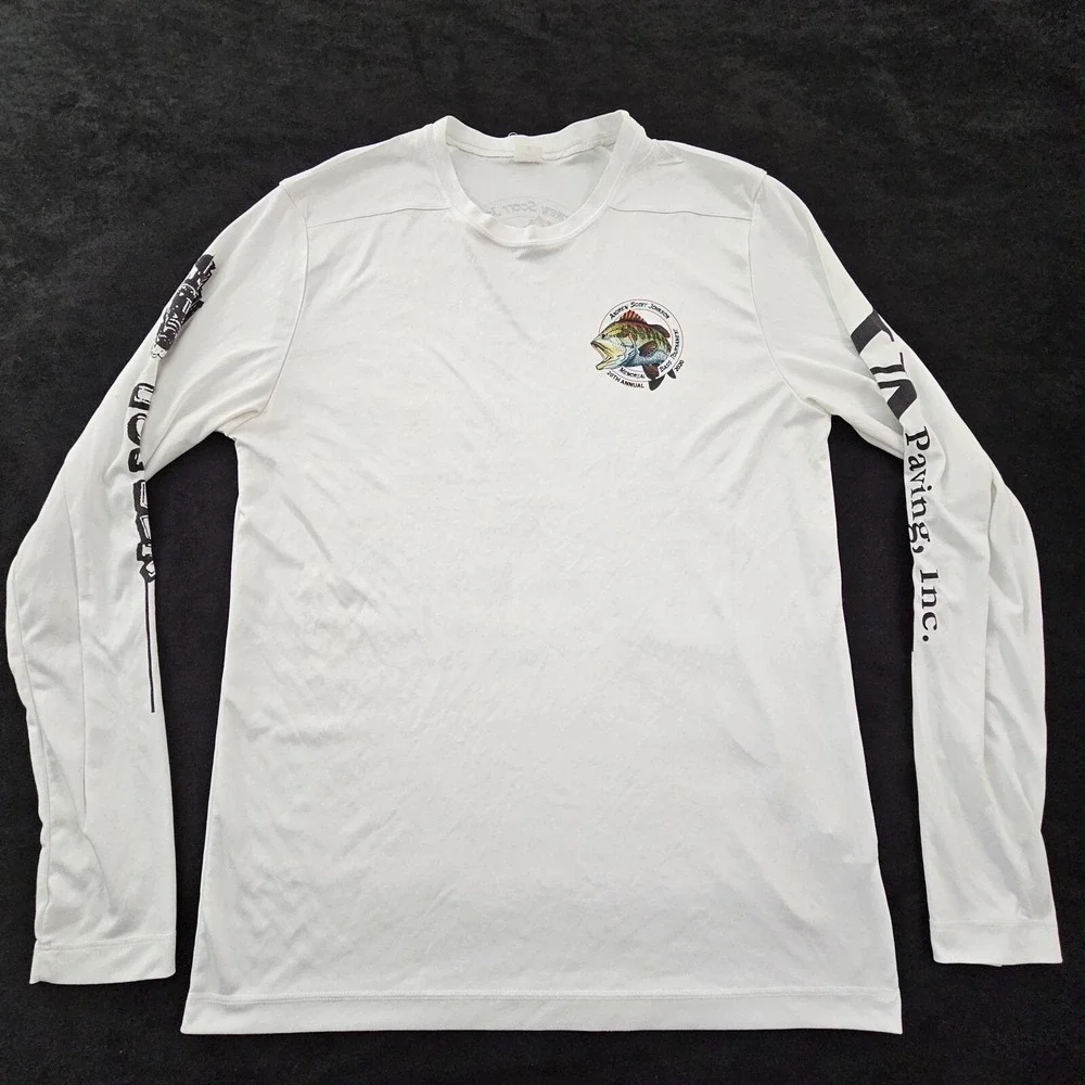 Andrew Scott Johnson Bass Tournament 2020 White Long Sleeve T-Shirt Men's M